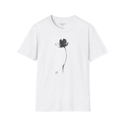 Sumi-e Black Flower T-Shirt